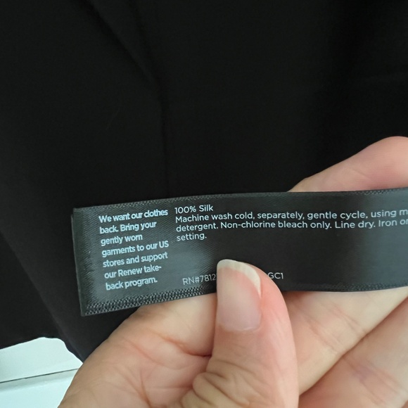 EILEEN FISHER Silk Georgette Black Crepe Blazer Medium - Picture 7 of 7